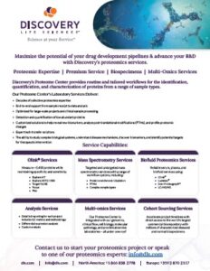 Proteomics One Sheet | Discovery Life Sciences